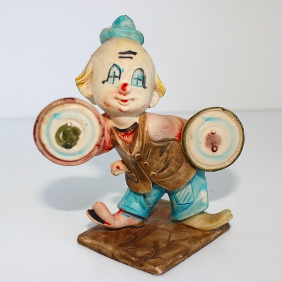 Vintage Clown Stile Plastic Figurine 4” Italy D4254 - Picture 1 of 12